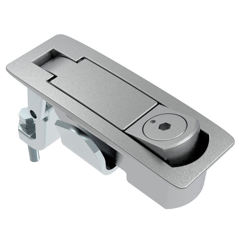 SOUTHCO Compression Latch, Lever Latch, Tool Locking, 4 mm Hex Recess, 1-8mm Panel, 23-46mm Grip, Sealed, Zinc Alloy, Chrome Plated, Textured [C2-43-41-3]