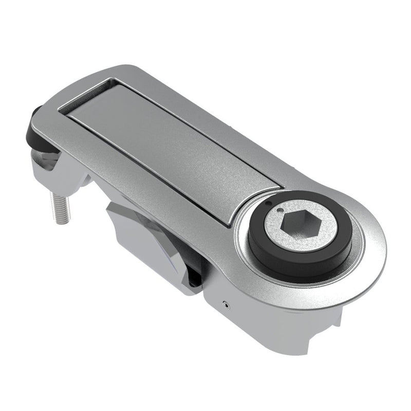 SOUTHCO Compression Latch, Lever Latch, Tool Locking, 8 mm Hex Recess, 1-5mm Panel, 1-18mm Grip, Not Sealed, Zinc Alloy, Chrome Plated, Bright [C2-52-151-3]