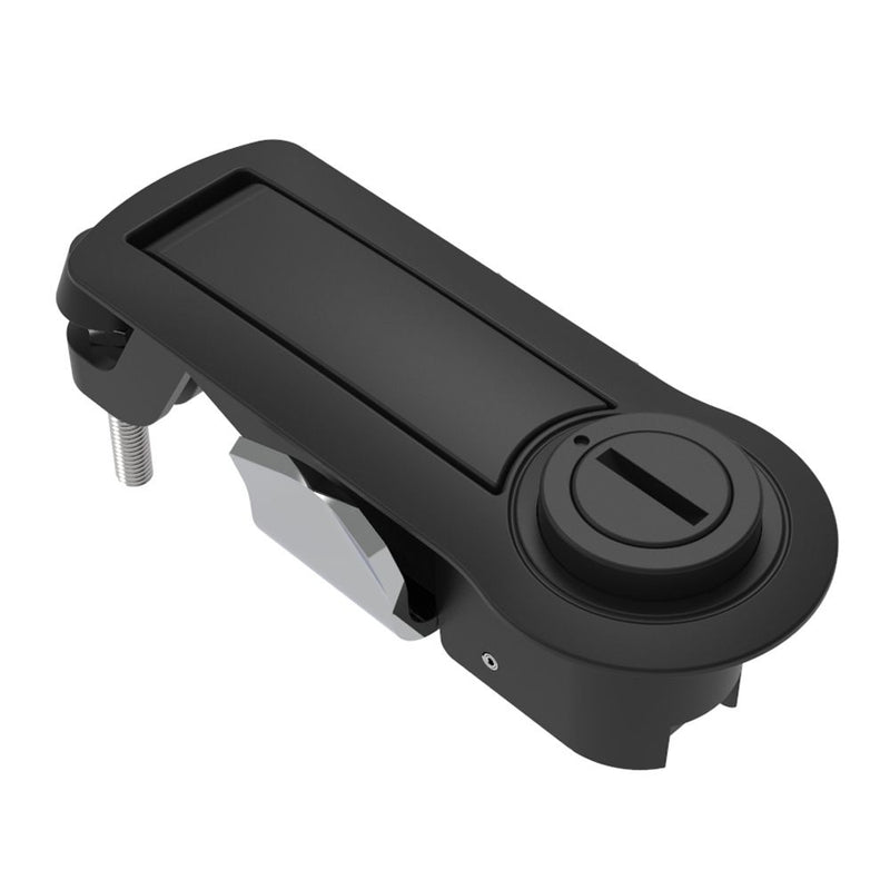 SOUTHCO Compression Latch, Lever Latch, Tool Locking, Slotted Recess, 1-5mm Panel, 1-18mm Grip, Not Sealed, Zinc Alloy, Powder Coat, Black [C2-52-165-3]