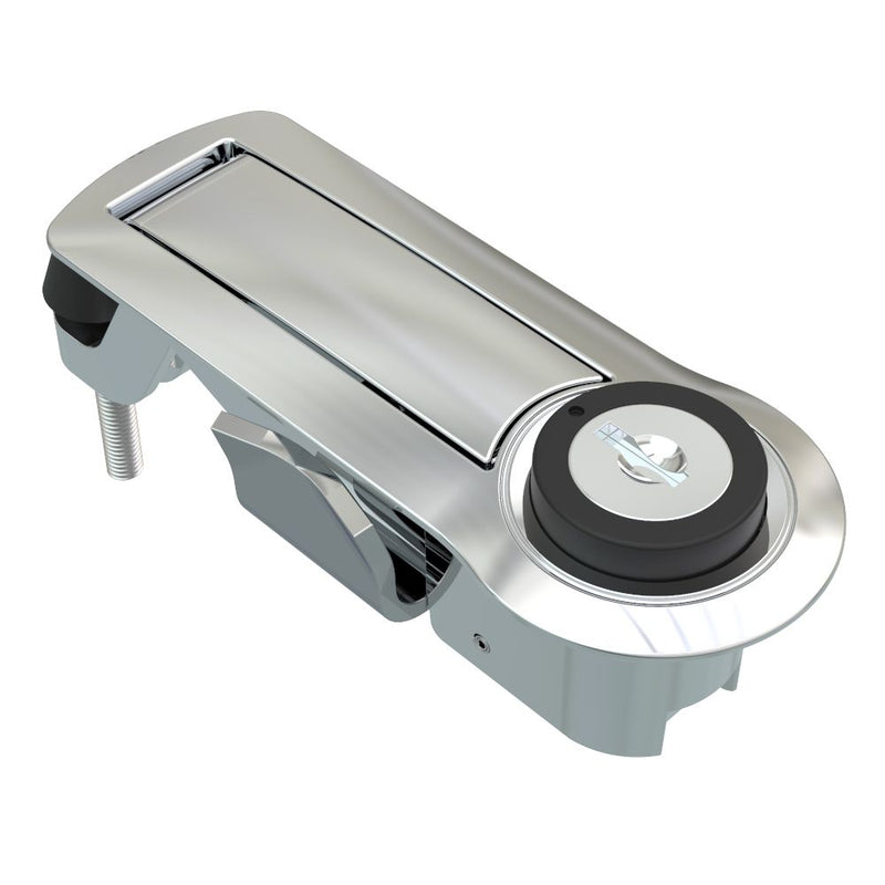SOUTHCO Compression Latch, Lever Latch, Key Locking, 1-5mm Panel, 1-18mm Grip, Not Sealed, Zinc Alloy, Chrome Plated, Bright [C2-52-221]