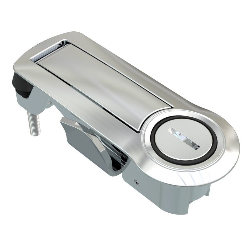 SOUTHCO Compression Latch, Lever Latch, Auto Relock, Slotted Recess, 1-5mm Panel, 1-18mm Grip, Not Sealed, Zinc Alloy, Chrome Plated, Bright [C2-52-3161-3]