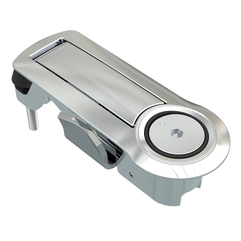 SOUTHCO Compression Latch, Lever Latch, Auto Relock, 4 mm Hex Recess, 1-5mm Panel, 1-18mm Grip, Not Sealed, Zinc Alloy, Chrome Plated, Bright [C2-52-341-3]