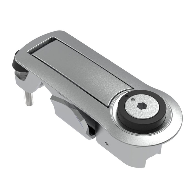 SOUTHCO Compression Latch, Lever Latch, Tool Locking, 4 mm Hex Recess, 1-5mm Panel, 1-18mm Grip, Not Sealed, Zinc Alloy, Chrome Plated, Bright [C2-52-41-3]