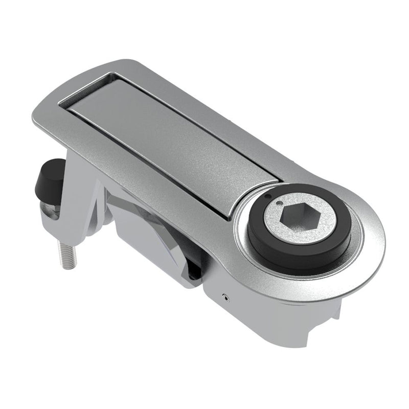 SOUTHCO Compression Latch, Lever Latch, Tool Locking, 8 mm Hex Recess, 1-5mm Panel, 18-40mm Grip, Not Sealed, Zinc Alloy, Chrome Plated, Bright [C2-53-151-3]
