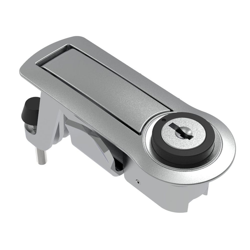 SOUTHCO Compression Latch, Lever Latch, Key Locking, 1-5mm Panel, 18-40mm Grip, Not Sealed, Zinc Alloy, Chrome Plated, Bright [C2-53-21-3]