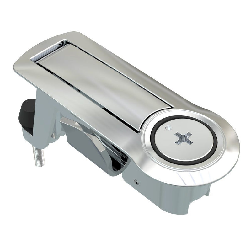 SOUTHCO Compression Latch, Lever Latch, Auto Relock, Phillips Recess, 1-5mm Panel, 18-40mm Grip, Not Sealed, Zinc Alloy, Chrome Plated, Bright [C2-53-3101-3]