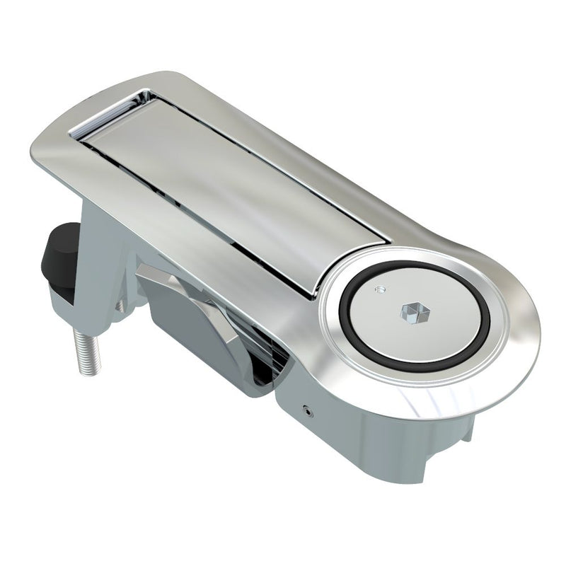 SOUTHCO Compression Latch, Lever Latch, Auto Relock, 4 mm Hex Recess, 1-5mm Panel, 18-40mm Grip, Not Sealed, Zinc Alloy, Chrome Plated, Bright [C2-53-341]