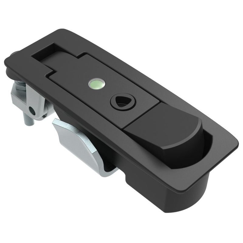 SOUTHCO Compression Latch, Lever Latch, No Restriction, Raised Trigger, 1-8mm Panel, 1-18mm Grip, Sealed, Zinc Alloy, Powder Coat, Black [C2-A42-15-3]
