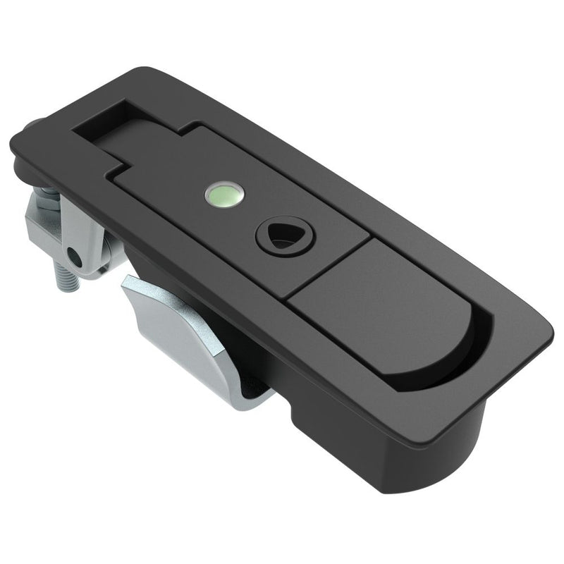 SOUTHCO Compression Latch, Lever Latch, No Restriction, Flush Trigger, 1-8mm Panel, 1-18mm Grip, Sealed, Zinc Alloy, Powder Coat, Black [C2-A42-35]