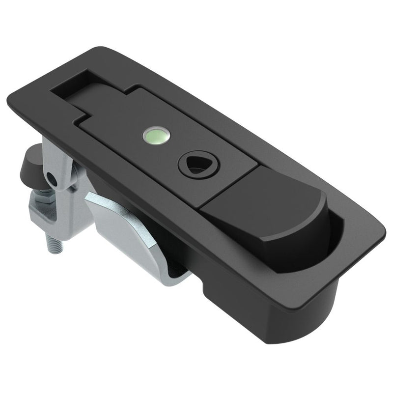 SOUTHCO Compression Latch, Lever Latch, No Restriction, Raised Trigger, 1-8mm Panel, 17-39mm Grip, Sealed, Zinc Alloy, Powder Coat, Black [C2-A43-15]