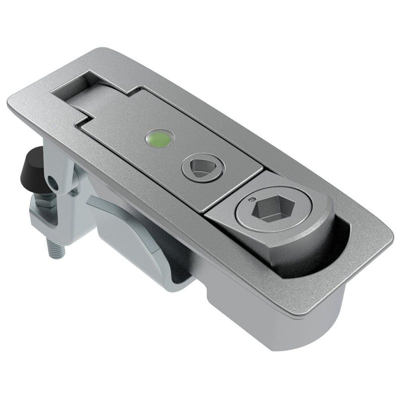 SOUTHCO Compression Latch, Lever Latch, Tool Locking, 8 mm Hex Recess, 1-8mm Panel, 17-39mm Grip, Sealed, Zinc Alloy, Chrome Plated, Textured [C2-A43-151]