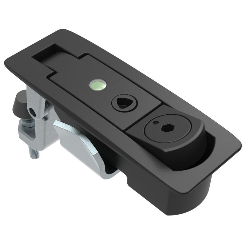 SOUTHCO Compression Latch, Lever Latch, Tool Locking, 4 mm Hex Recess, 1-8mm Panel, 17-39mm Grip, Sealed, Zinc Alloy, Powder Coat, Black [C2-A43-45-3]