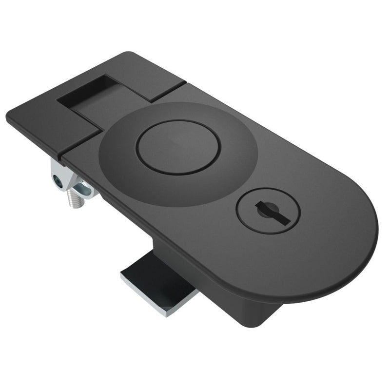 SOUTHCO Compression Latch, Sealed Lever Latch, Key Locking, Locking without dust shutter, 21-31mm Panel, 14-29mm Grip, Zinc Alloy, Powder Coat, Black [C5-23-25]