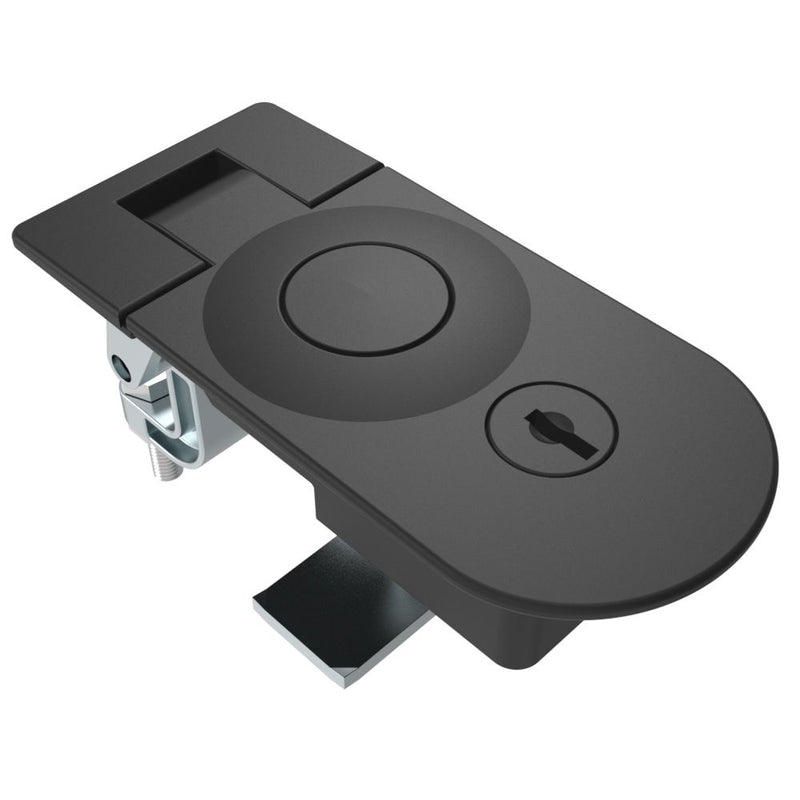 SOUTHCO Compression Latch, Sealed Lever Latch, Key Locking, Locking without dust shutter, 31-41mm Panel, 29-45mm Grip, Zinc Alloy, Powder Coat, Black [C5-24-35]