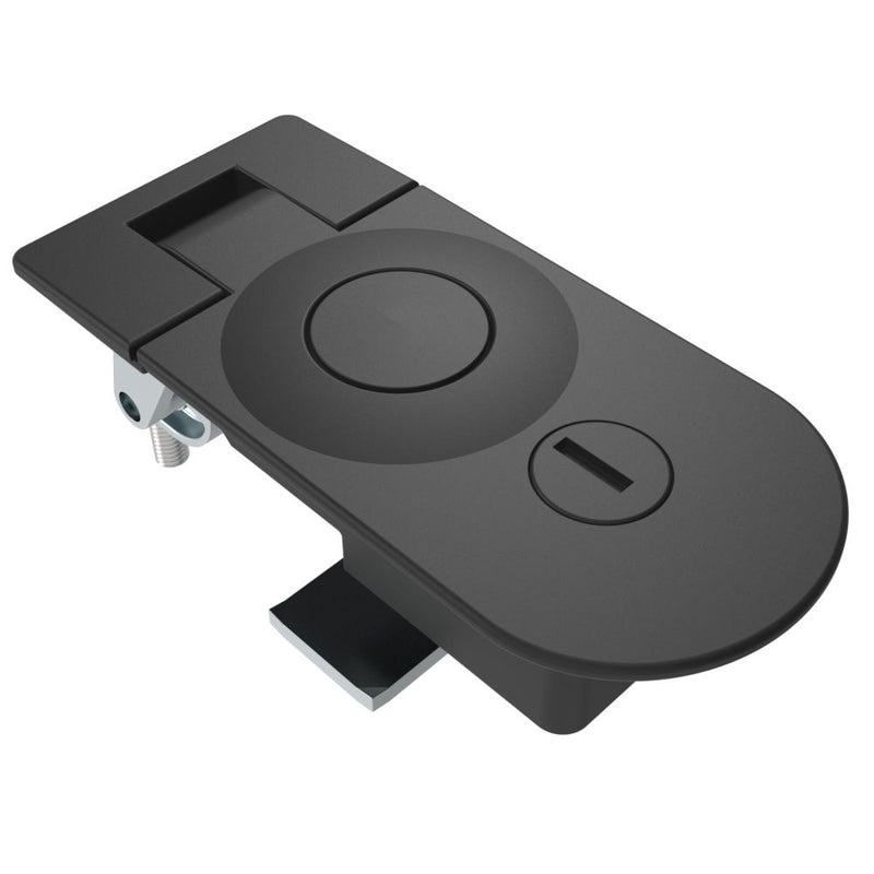 SOUTHCO Compression Latch, Sealed Lever Latch, Key Locking, Locking with dust shutter, 21-31mm Panel, 45-57mm Grip, Zinc Alloy, Powder Coat, Black [C5-33-45]