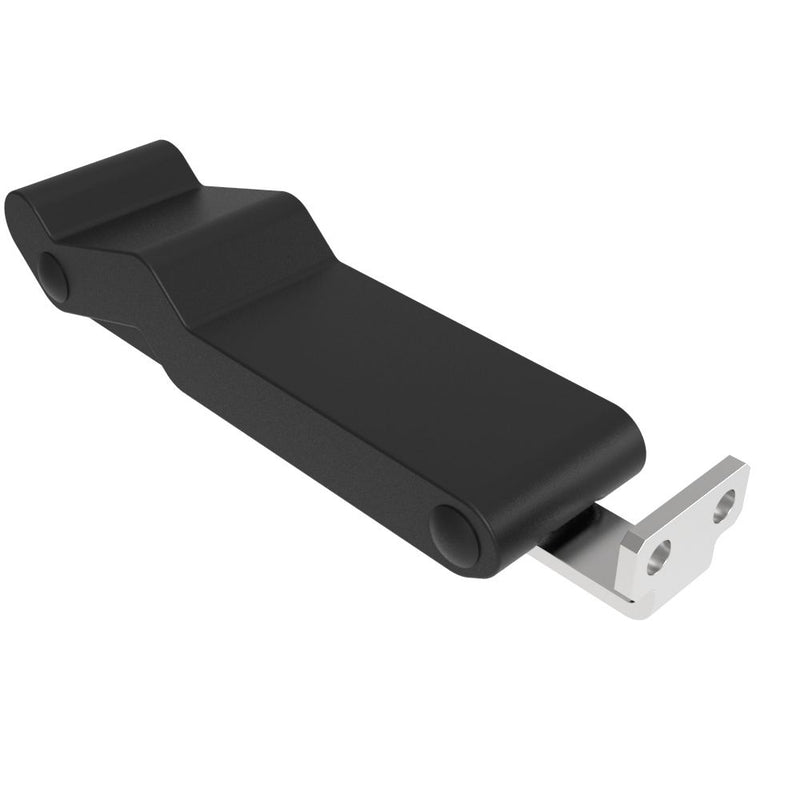 SOUTHCO Flexible Over-center Draw Latch, Stainless Steel Right Angle Keeper, Black Latch Body [C7-12]
