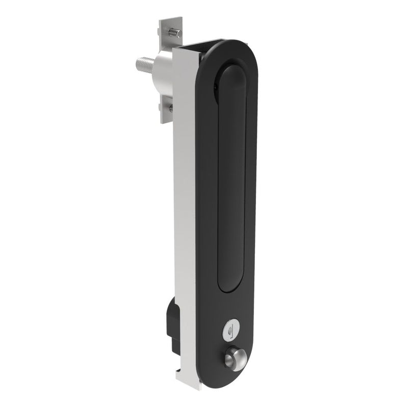 SOUTHCO Multipoint Compression Latch, Steel Mounting Hardware, Key Locking, CH751 with Padlock Hasp, Universal Swing, Zinc Alloy, Black [CR-19-21-15]