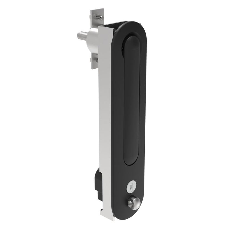SOUTHCO Multipoint Compression Latch, Steel Mounting Hardware, Key Locking, CH751 with Padlock Hasp, Clockwise Swing, Zinc Alloy, Black [CR-19-21-35]