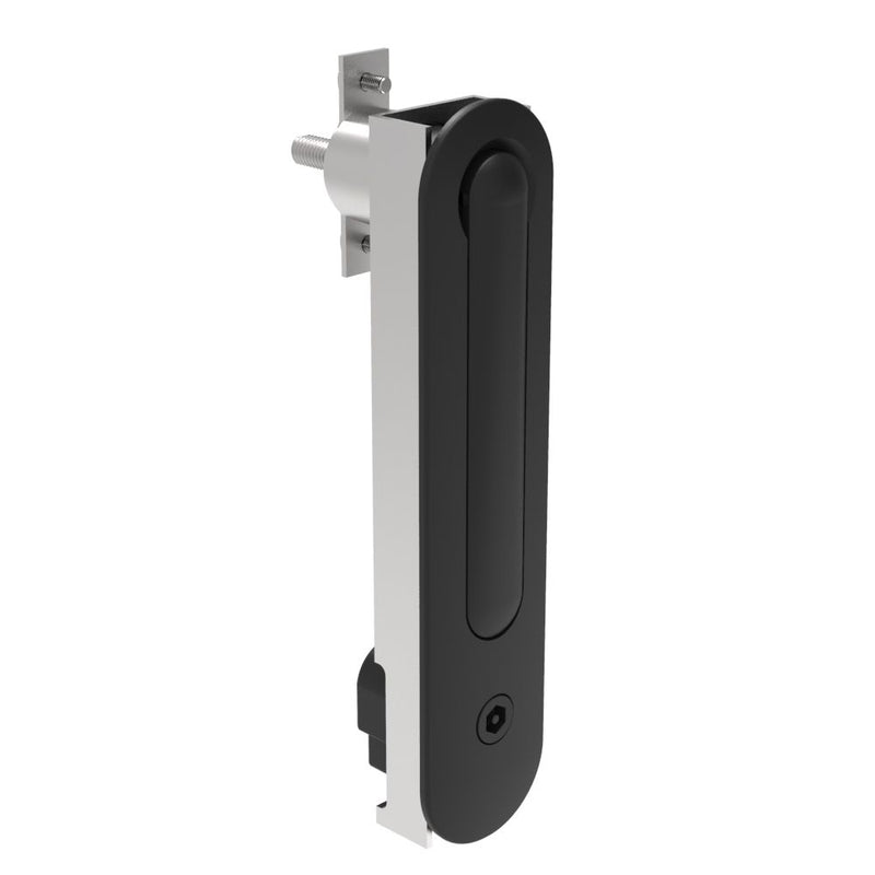 SOUTHCO Multipoint Compression Latch, Steel Mounting Hardware, Locking, Bellcore Electronics Key, Universal Swing, Zinc Alloy, Black [CR-19-44-15]
