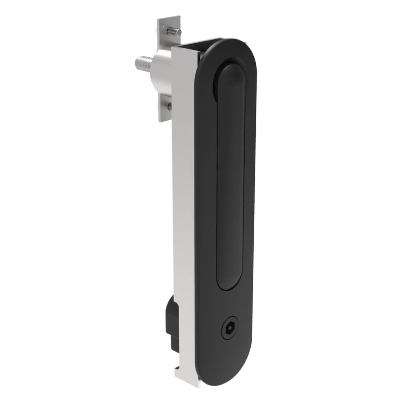 SOUTHCO Multipoint Compression Latch, Steel Mounting Hardware, Locking, Bellcore Electronics Key, Counter-clockwise Swing, Zinc Alloy, Black [CR-19-44-25]