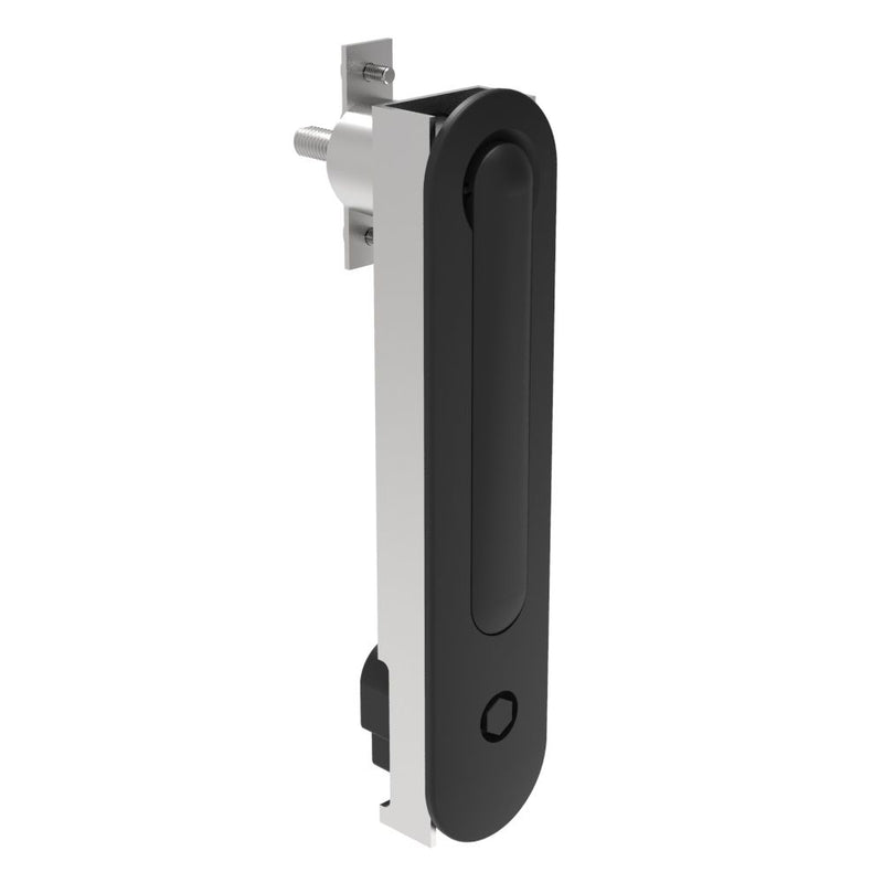 SOUTHCO Multipoint Compression Latch, Steel Mounting Hardware, Locking, Bellcore 216 Key, Counter-clockwise Swing, Zinc Alloy, Black [CR-19-45-25]