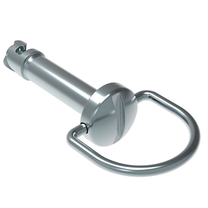 SOUTHCO DZUS® Quarter-Turn Stud, Size 4, Bail Handle, Steel, Chrome Plated [D8-314-416-170]