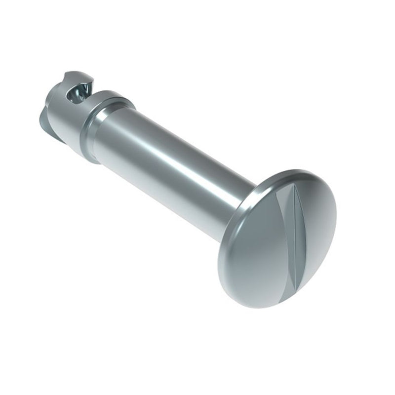 SOUTHCO DZUS® Quarter-Turn Stud, Size 6, Slotted Recess, Steel, Zinc Plate, Bright chromate [D8-316-137-190]
