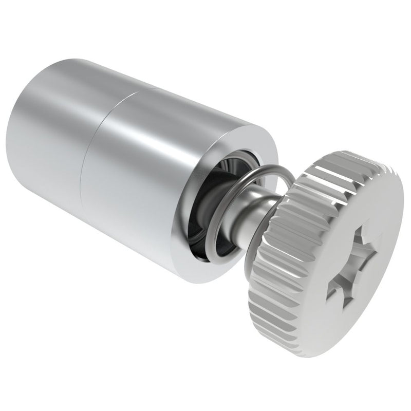 SOUTHCO DZUS® Tech Line, Flare-in, 9.3 mm Fastened Stud Projection, 0.9mm Min. Outer Panel, #2 Phillips Recess, Bright Knob, Bulk Packaged [D9-52-3312-K]