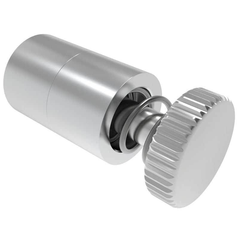 SOUTHCO DZUS® Tech Line, Flare-in, 9.3 mm Fastened Stud Projection, 0.9mm Min. Outer Panel, No Recess, Bright Knob, Bulk Packaged [D9-52-3302-K]