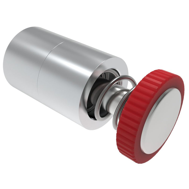 SOUTHCO DZUS® Tech Line, Flare-in, 11.3 mm Fastened Stud Projection, 0.9mm Min. Outer Panel, No Recess, Red Knob, Bulk Packaged [D9-52-3304-K013]