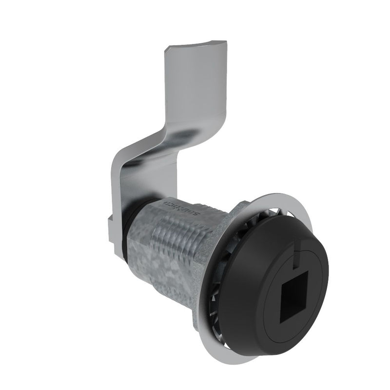 SOUTHCO Vise Action® Compression Latch, Large Size, 8 mm Square Recess, Zinc Alloy, Powder Coat, Black, 19 mm (0.75 in) Grip [E3-1219-025]