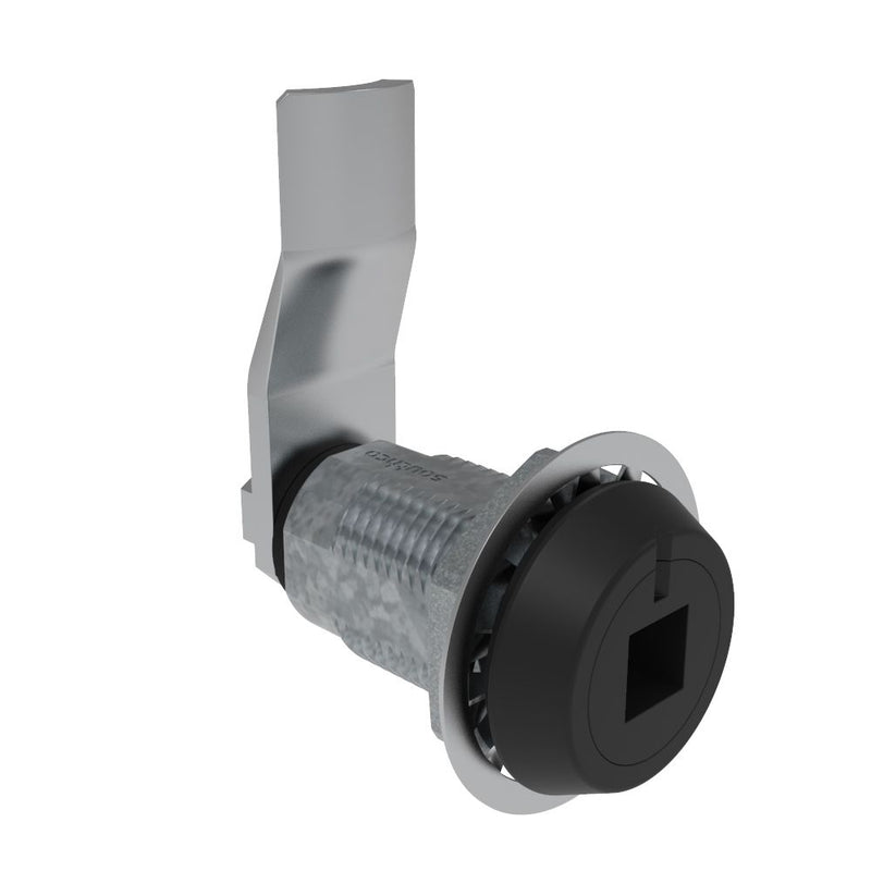 SOUTHCO Vise Action® Compression Latch, Large Size, 8 mm Square Recess, Zinc Alloy, Powder Coat, Black, 31 mm (1.22 in) Grip [E3-1219-085]