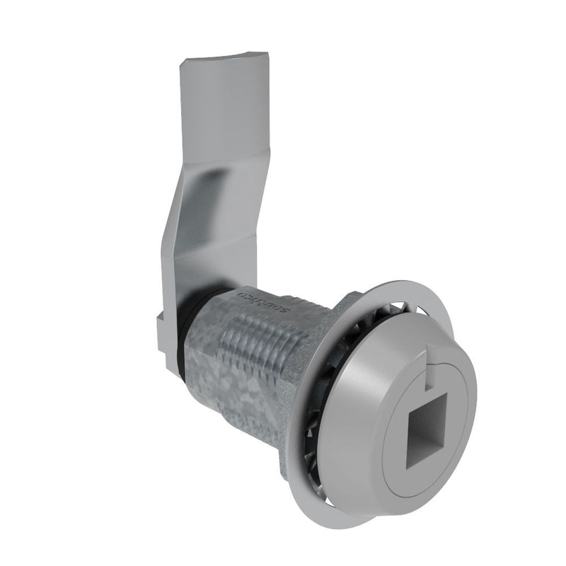 SOUTHCO Vise Action® Compression Latch, Large Size, 8 mm Square Recess, Zinc Alloy, Powder Coat, Silver, 31 mm (1.22 in) Grip [E3-2919-087]