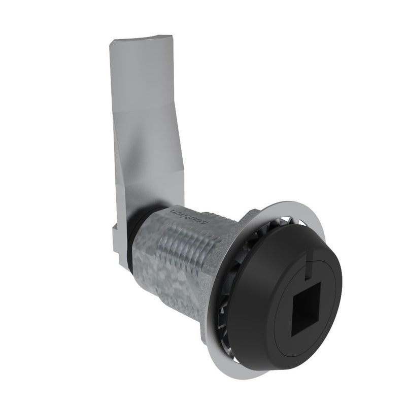 SOUTHCO Vise Action® Compression Latch, Large Size, 8 mm Square Recess, Zinc Alloy, Powder Coat, Black, 33 mm (1.3 in) Grip [E3-1219-095]