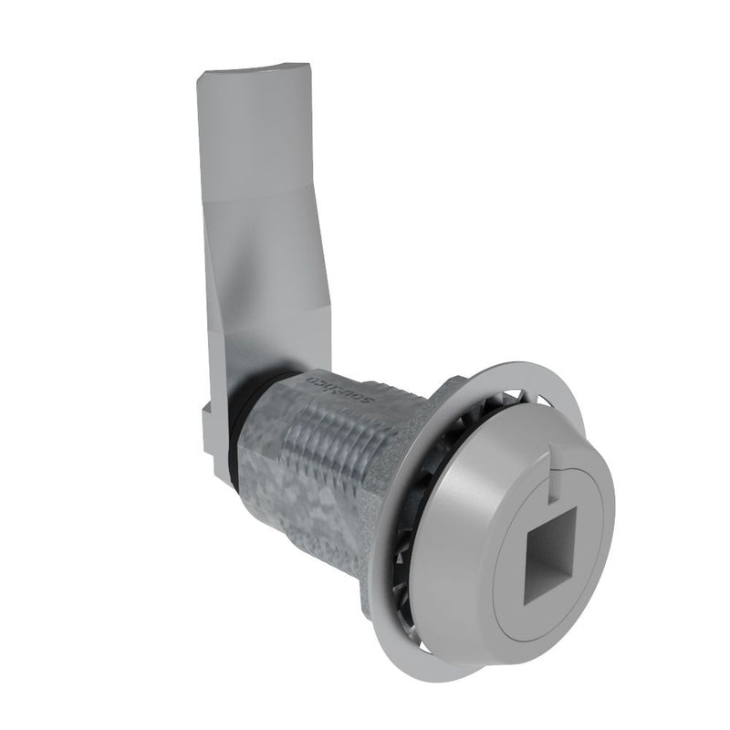 SOUTHCO Vise Action® Compression Latch, Large Size, 8 mm Square Recess, Zinc Alloy, Powder Coat, Silver, 33 mm (1.3 in) Grip [E3-2919-097]