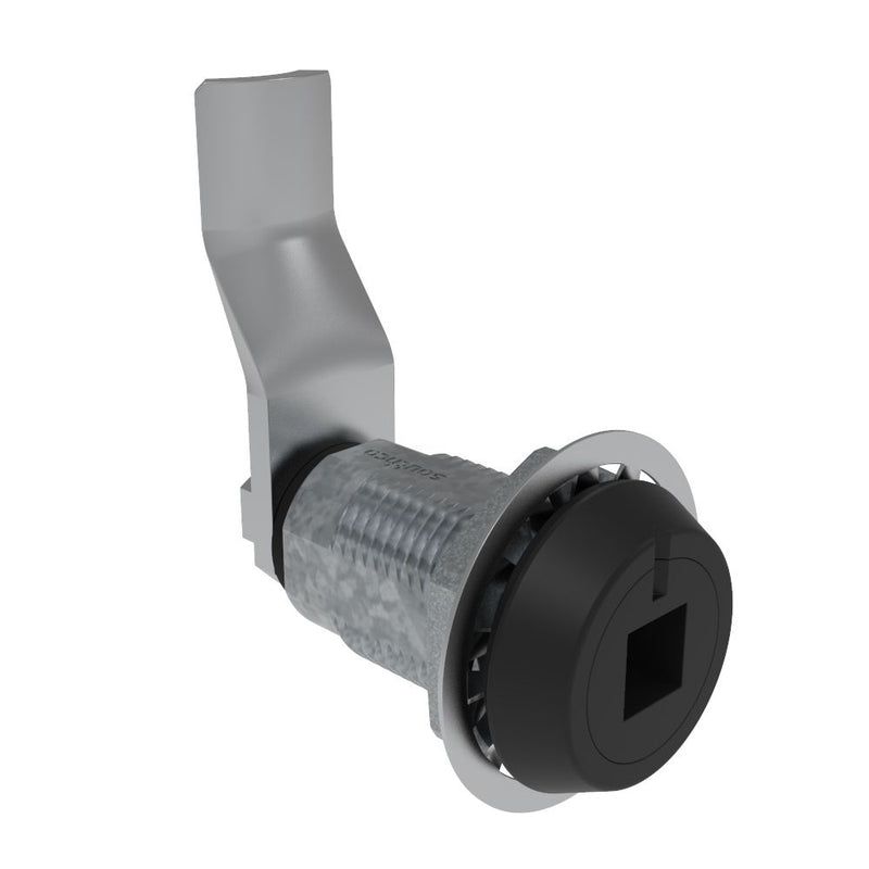 SOUTHCO Vise Action® Compression Latch, Large Size, 8 mm Square Recess, Zinc Alloy, Powder Coat, Black, 35 mm (1.38 in) Grip [E3-2719-105]