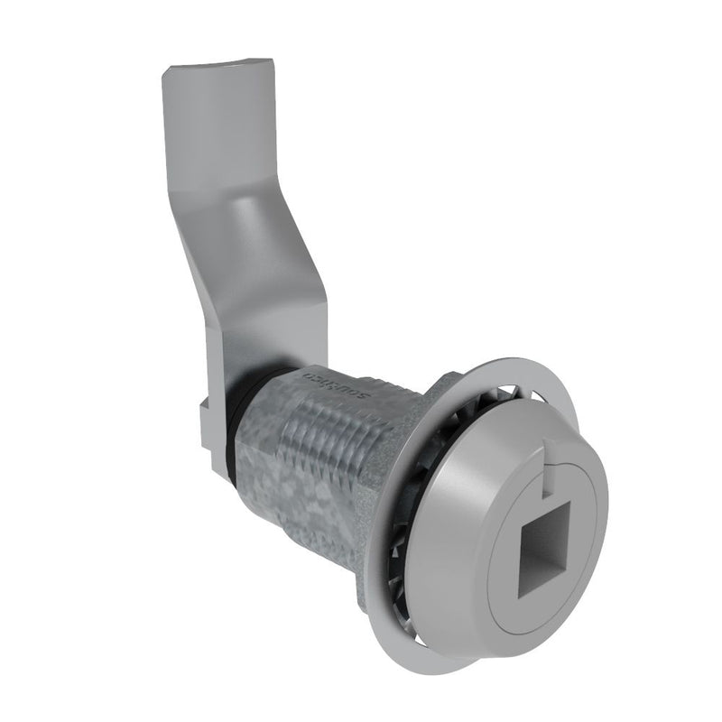 SOUTHCO Vise Action® Compression Latch, Large Size, 8 mm Square Recess, Zinc Alloy, Powder Coat, Silver, 37 mm (1.46 in) Grip [E3-1019-117]
