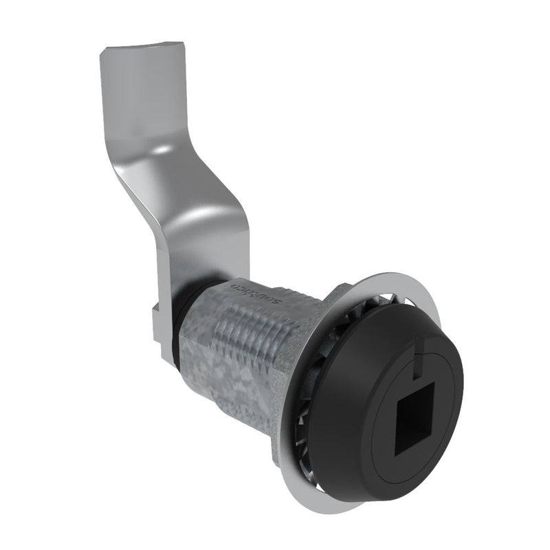 SOUTHCO Vise Action® Compression Latch, Large Size, 8 mm Square Recess, Zinc Alloy, Powder Coat, Black, 43 mm (1.69 in) Grip [E3-1219-145]