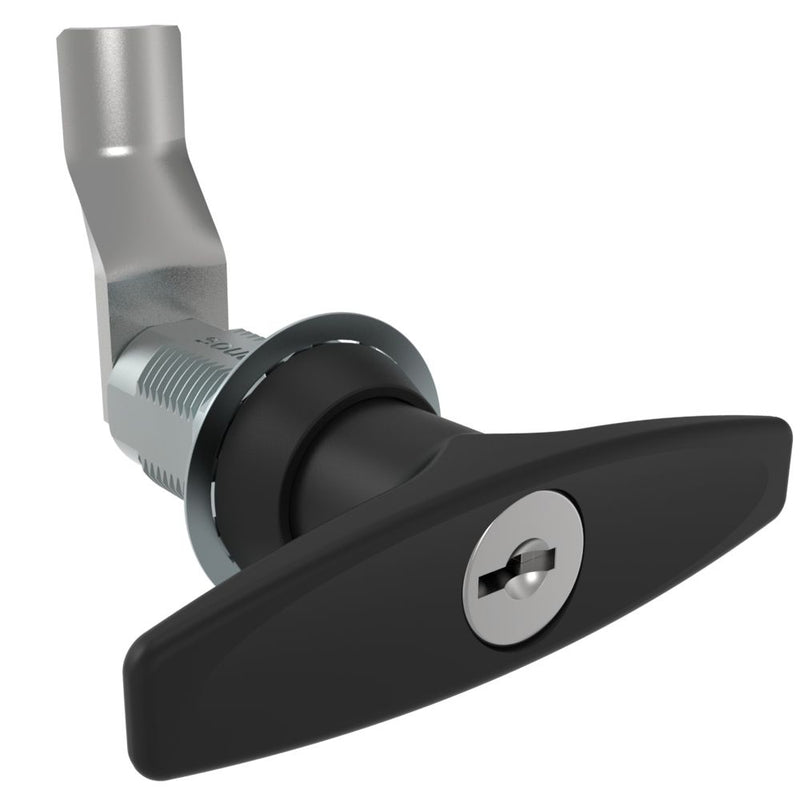 SOUTHCO VISE ACTION® Compression Latch, Large Size, T-Handle, Zinc Alloy, Powder Coated, Black, 39 mm (1.54 in) Grip [E3-108-125]