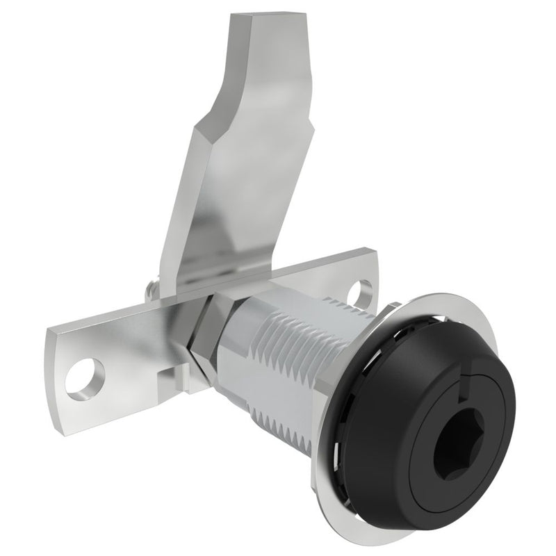 SOUTHCO VISE ACTION® Compression Latch, Large Size, 8 mm Hex Recess, Zinc Alloy, Powder Coat, Black, Offset Cam [E3-112-85]