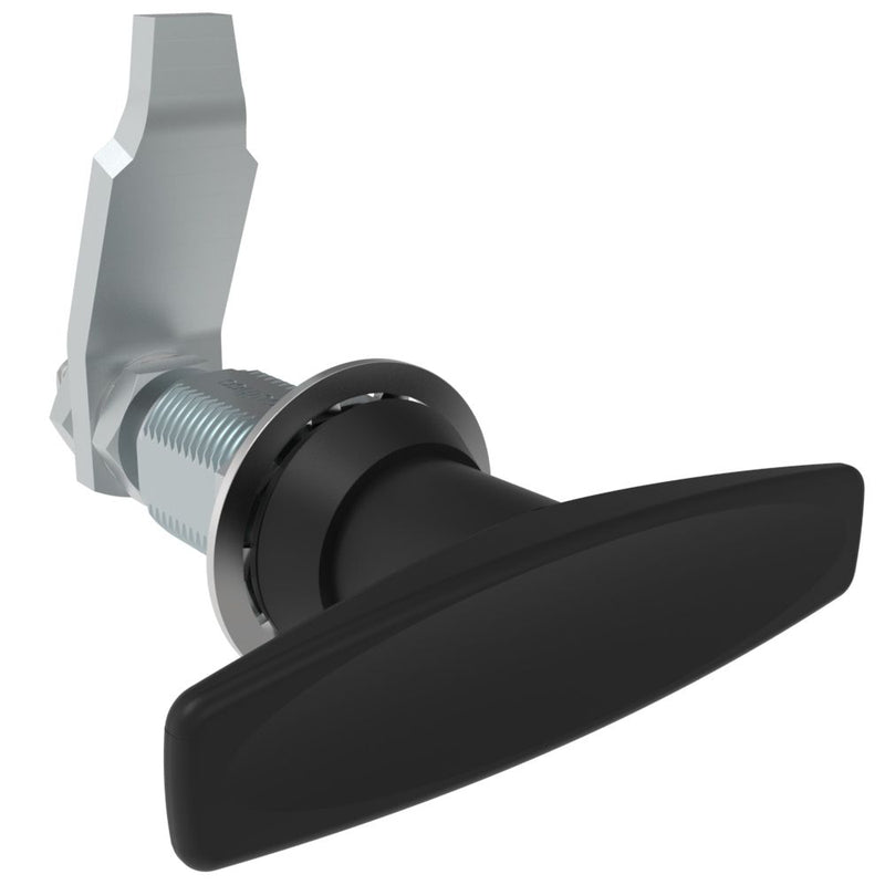 SOUTHCO VISE ACTION® Compression Latch, Large Size, T-Handle, Zinc Alloy, Powder Coat, Black, Offset Cam [E3-113-85]