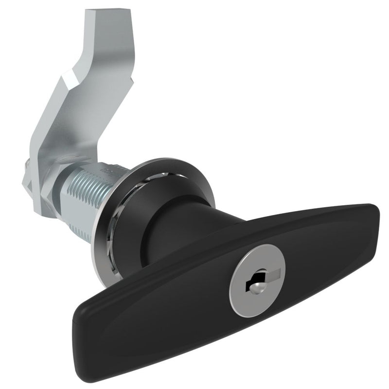 SOUTHCO VISE ACTION® Compression Latch, Large Size, T-Handle, Zinc Alloy, Powder Coat, Black, Deep Offset Cam [E3-114-75]