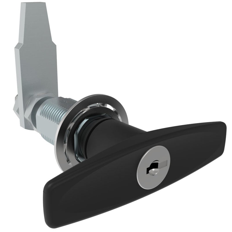 SOUTHCO VISE ACTION® Compression Latch, Large Size, T-Handle, Zinc Alloy, Powder Coat, Black, Straight Cam [E3-114-95]