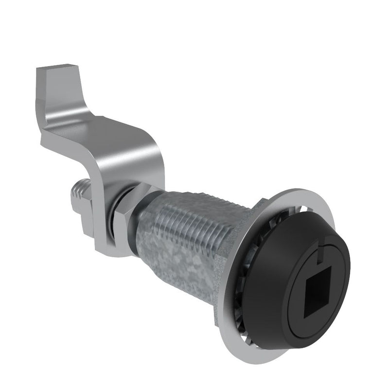 SOUTHCO Vise Action® Compression Latch, Large Size, 8 mm Square Recess, Zinc Alloy, Powder Coat, Black [E3-2219-15]