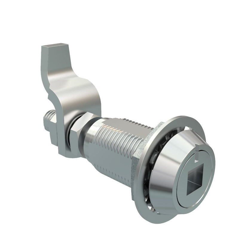 SOUTHCO Vise Action® Compression Latch, Large Size, 8 mm Square Recess, Zinc Alloy, Chrome Plated, Bright [E3-2219-21]