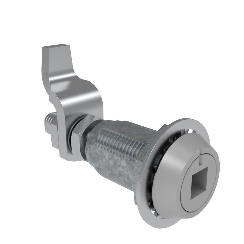 SOUTHCO Vise Action® Compression Latch, Large Size, 8 mm Square Recess, Zinc Alloy, Powder Coat, Silver [E3-2219-27]