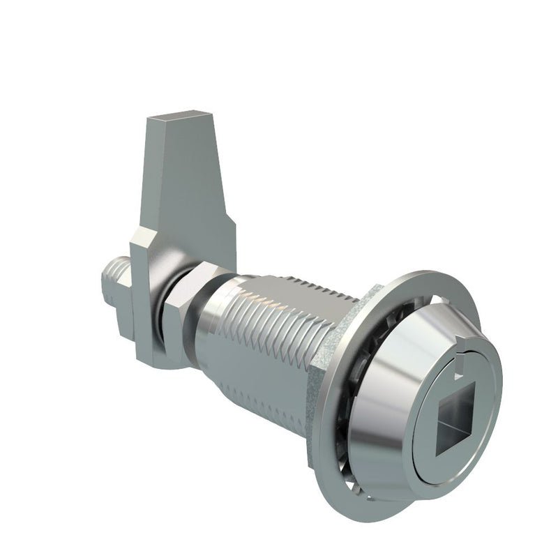SOUTHCO Vise Action® Compression Latch, Large Size, 8 mm Square Recess, Zinc Alloy, Chrome Plated, Bright [E3-119-31]