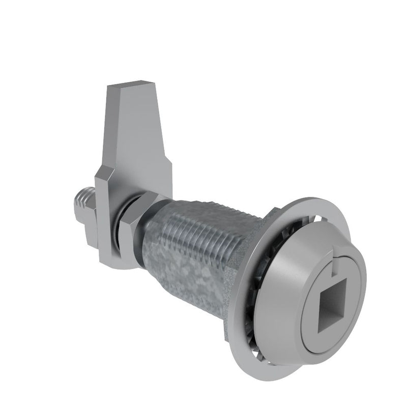 SOUTHCO Vise Action® Compression Latch, Large Size, 8 mm Square Recess, Zinc Alloy, Powder Coat, Silver [E3-119-37]