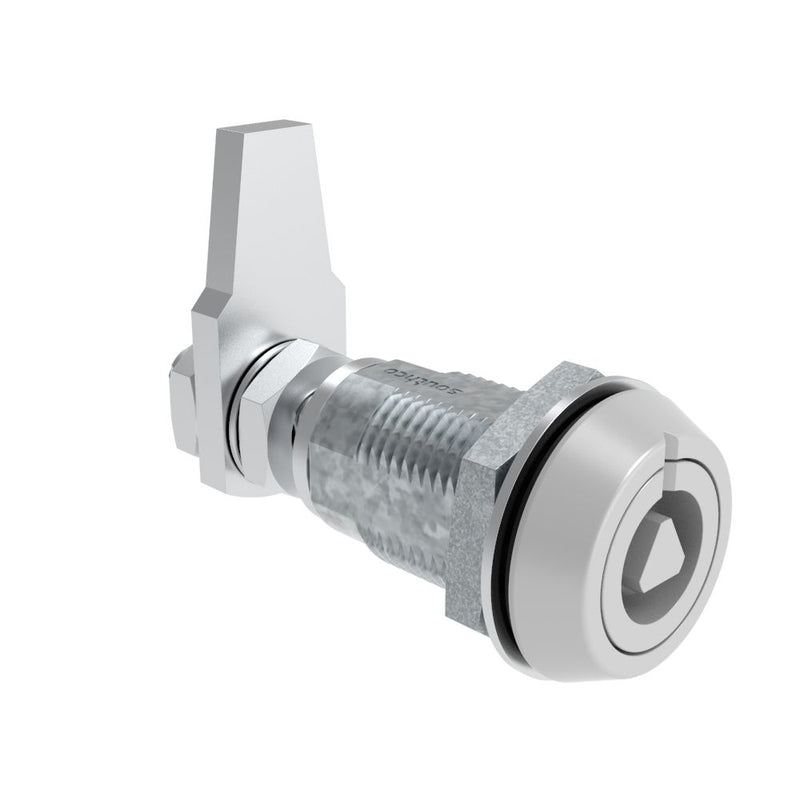 SOUTHCO VISE ACTION® Compression Latch, Large Size, 7 mm Triangle, Zinc Alloy, Powder Coated, Silver [E3-13-37]