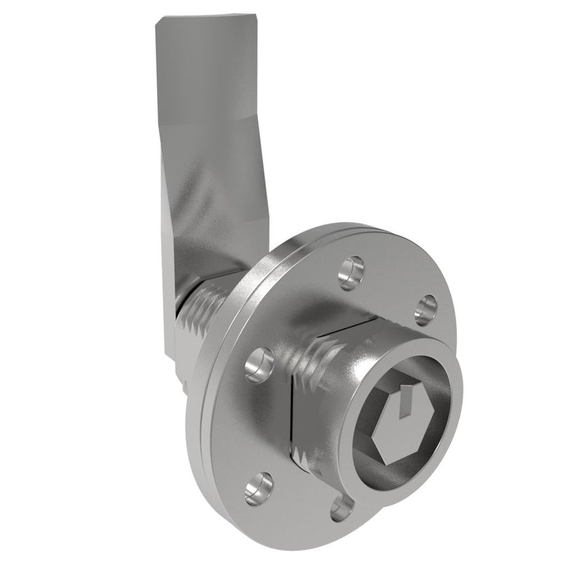 SOUTHCO VISE ACTION® Compression Latch, Large Size, 10 mm Hex, Zinc Alloy, Chrome Plated, Bright, 37 mm (1.46 in) Grip [E3-1418-091]